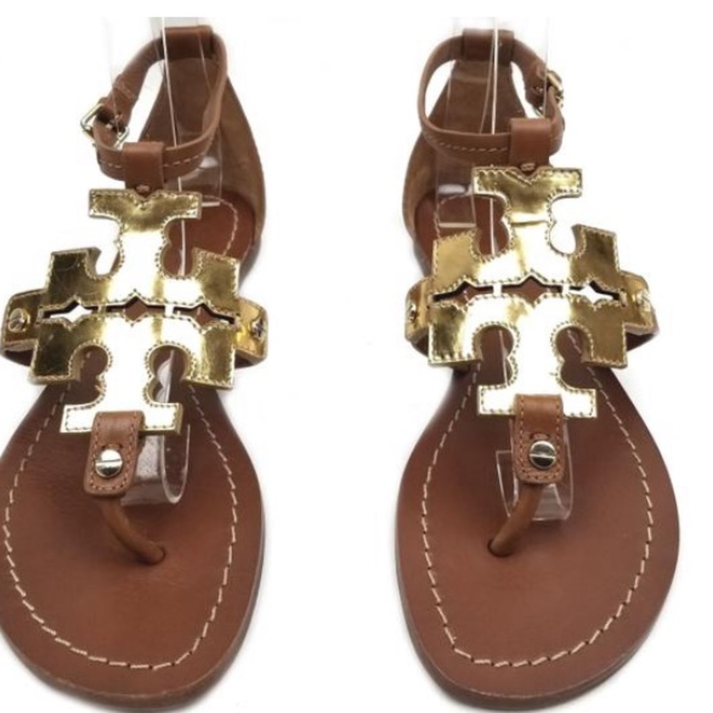 Tory Burch Pheobe logo sandal, sz 8